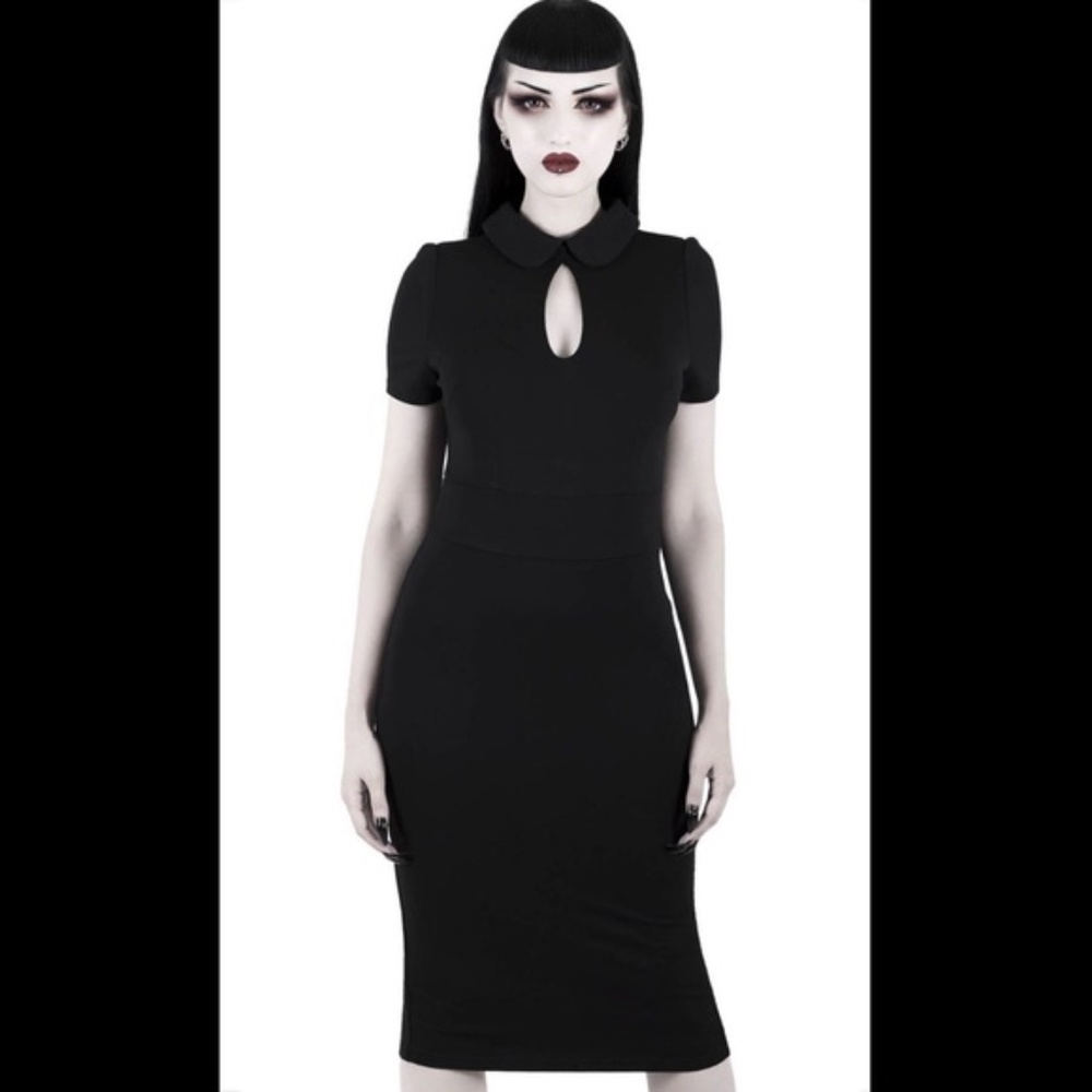 KILLSTAR Rebecca Read Black Pencil Dress
